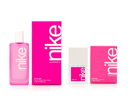 NIKE - Ultra Pink 100 ml + 30 ml, Perfume Mujer, Colonia Nike Ultra Pink, Perfumada y en Formato Spray, Eau de Toilette Femenina, Rebelde y Fresca, Colonia Oriental y de Larga Duración