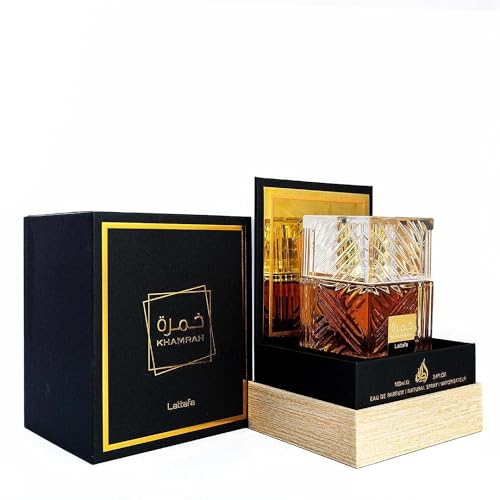 Khamrah Eau de Parfum Lattafa - Perfume de vainilla dulce, cálido y especiado, unisex, 100 ml